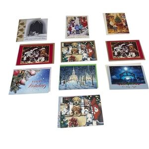 VTG Assorted Holiday Greeting Cards lot of 10